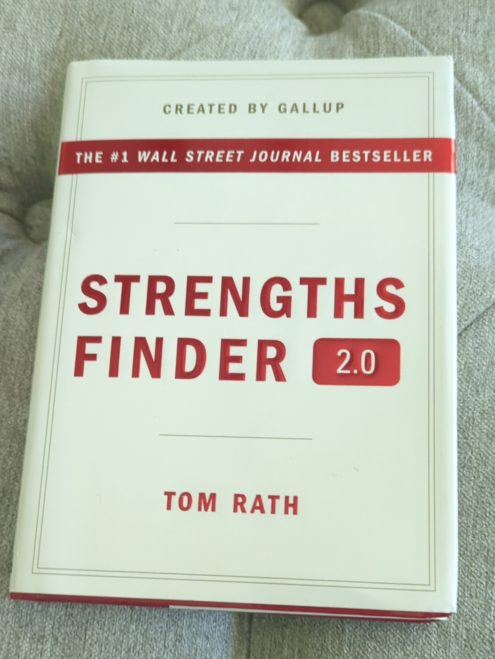 StrengthsFinder 2.0 by Tom Rath - White & Red Hardcover